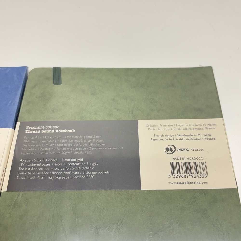 2 Clairefontaine My Essential A5 Thread Bound Notebooks 96 Sheets Dot Grid - Picture 9 of 9